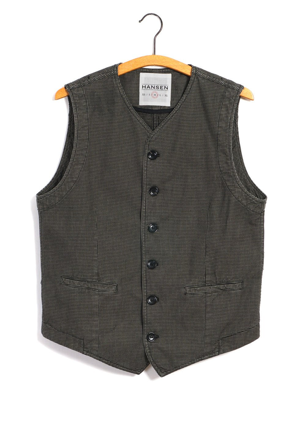 HANSEN GARMENTS - KAJ | Casual Waistcoat | Black Sand - HANSEN Garments